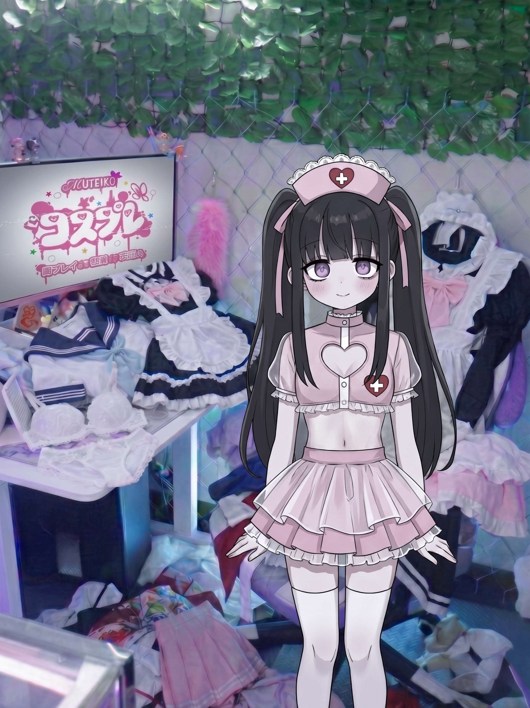 1000円コスプレ 下乳ナース